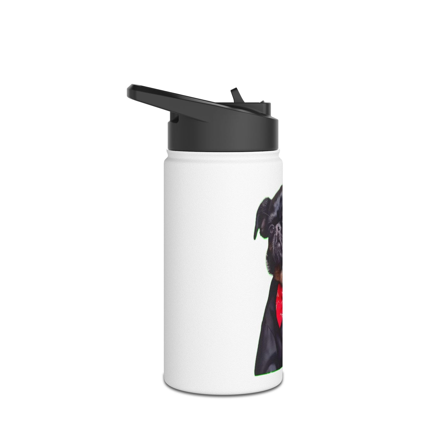 Stylish Puppy Water Bottle, Dog Lover Gift, Custom Pet Mug, Travel Hydration Bottle, Fun Gift for Pet Owners