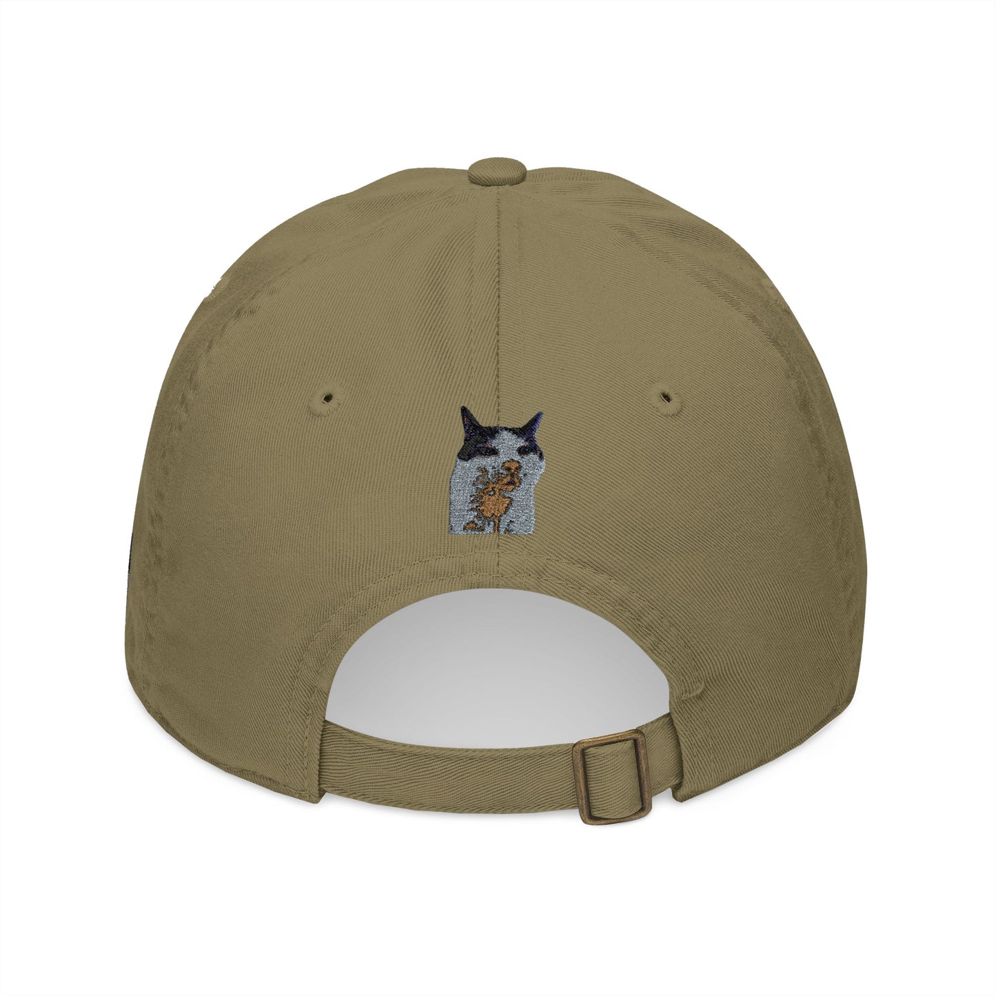 Embroidered Cat Baseball Cap, Organic Hat, Gift for Cat Lovers, Adjustable Cap, Pet-themed Accessories, Unique Style