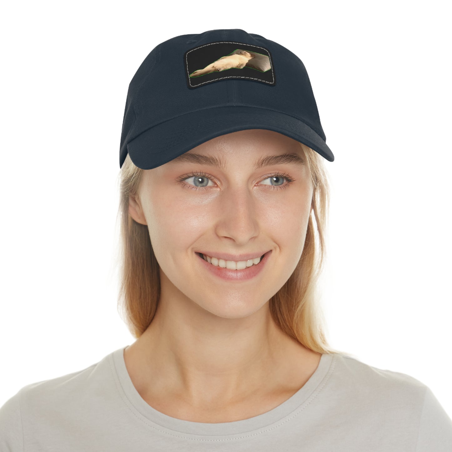 Chill Cat Dad Hat with Leather Patch, Relaxed Cap for Pet Lovers, Father's Day Gift, Casual Wear, Fun Accessory