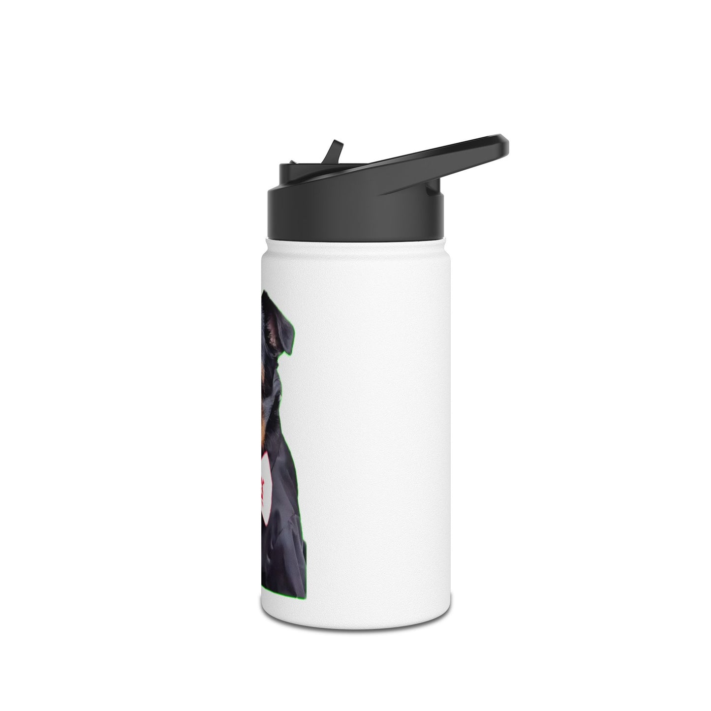 Stylish Puppy Water Bottle, Dog Lover Gift, Custom Pet Mug, Travel Hydration Bottle, Fun Gift for Pet Owners