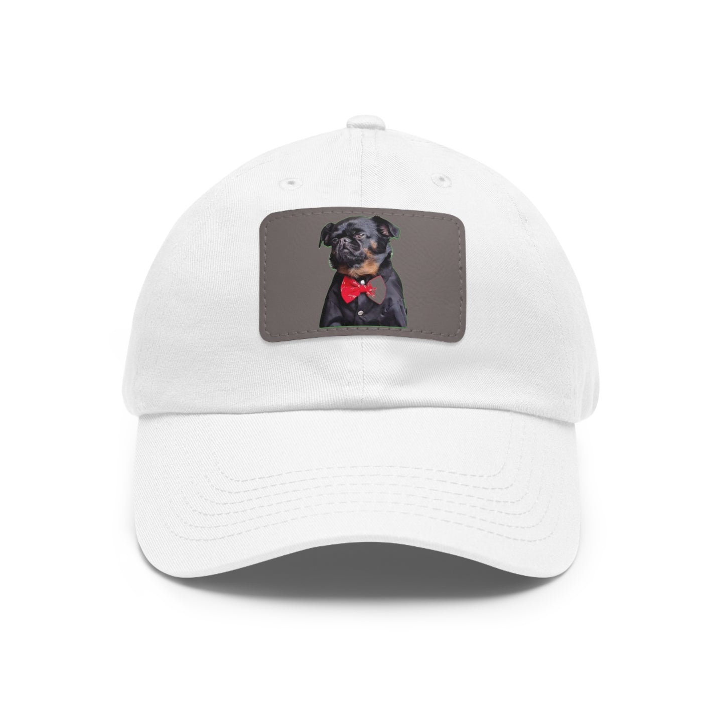 Stylish Dad Hat with Leather Patch Decor, Adjustable Cap for Pet Lovers, Gift for Father’s Day, Unique Birthday Present, Custom Dad Cap