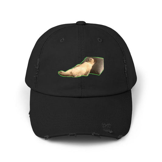 Distressed Unisex Cap with Playful Design for Casual Outfits, Unique Gift, Trendy Hat, Outdoor Adventures, Summer Vibes