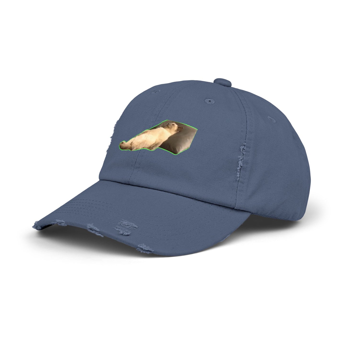 Distressed Unisex Cap with Playful Design for Casual Outfits, Unique Gift, Trendy Hat, Outdoor Adventures, Summer Vibes