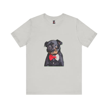 Dapper Dog Graphic Tee, Funny Pet Shirt, Cute Dog Lover Gift, Casual Wear, Birthday Present, Animal Themed Apparel
