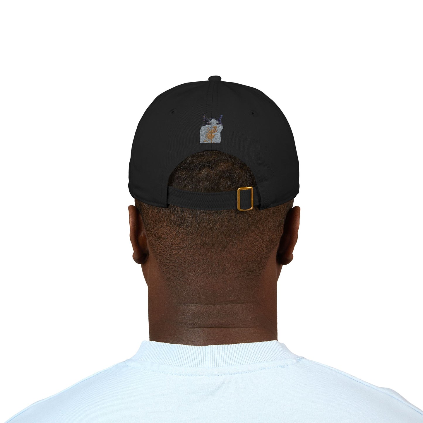 Embroidered Cat Baseball Cap, Organic Hat, Gift for Cat Lovers, Adjustable Cap, Pet-themed Accessories, Unique Style
