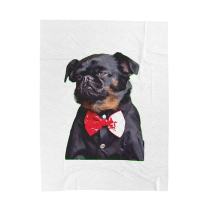 Stylish Pug Plush Blanket, Cozy Pet Lover Gift, Dog-Themed Decor, Valentine’s Day Present, Living Room Accent