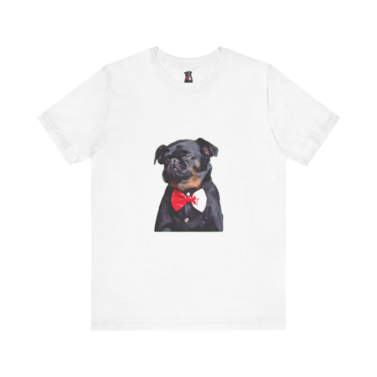 Dapper Dog Graphic Tee, Funny Pet Shirt, Cute Dog Lover Gift, Casual Wear, Birthday Present, Animal Themed Apparel