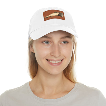 Chill Cat Dad Hat with Leather Patch, Relaxed Cap for Pet Lovers, Father's Day Gift, Casual Wear, Fun Accessory
