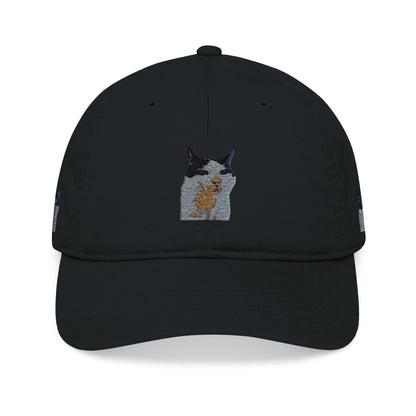 Embroidered Cat Baseball Cap, Organic Hat, Gift for Cat Lovers, Adjustable Cap, Pet-themed Accessories, Unique Style