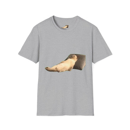 Funny Cat Pillow Unisex Softstyle T-Shirt, Cute Animal Tee, Gift for Cat Lovers, Cozy Casual Wear, Birthday, Everyday Humor