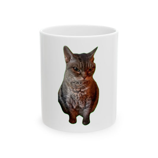 Cute Cat Ceramic Mug, 11oz 15oz, Cat Lover Gift, Coffee Tea Mug, Funny Animal Mug, Pet Gifts, Cat Mom Mugs