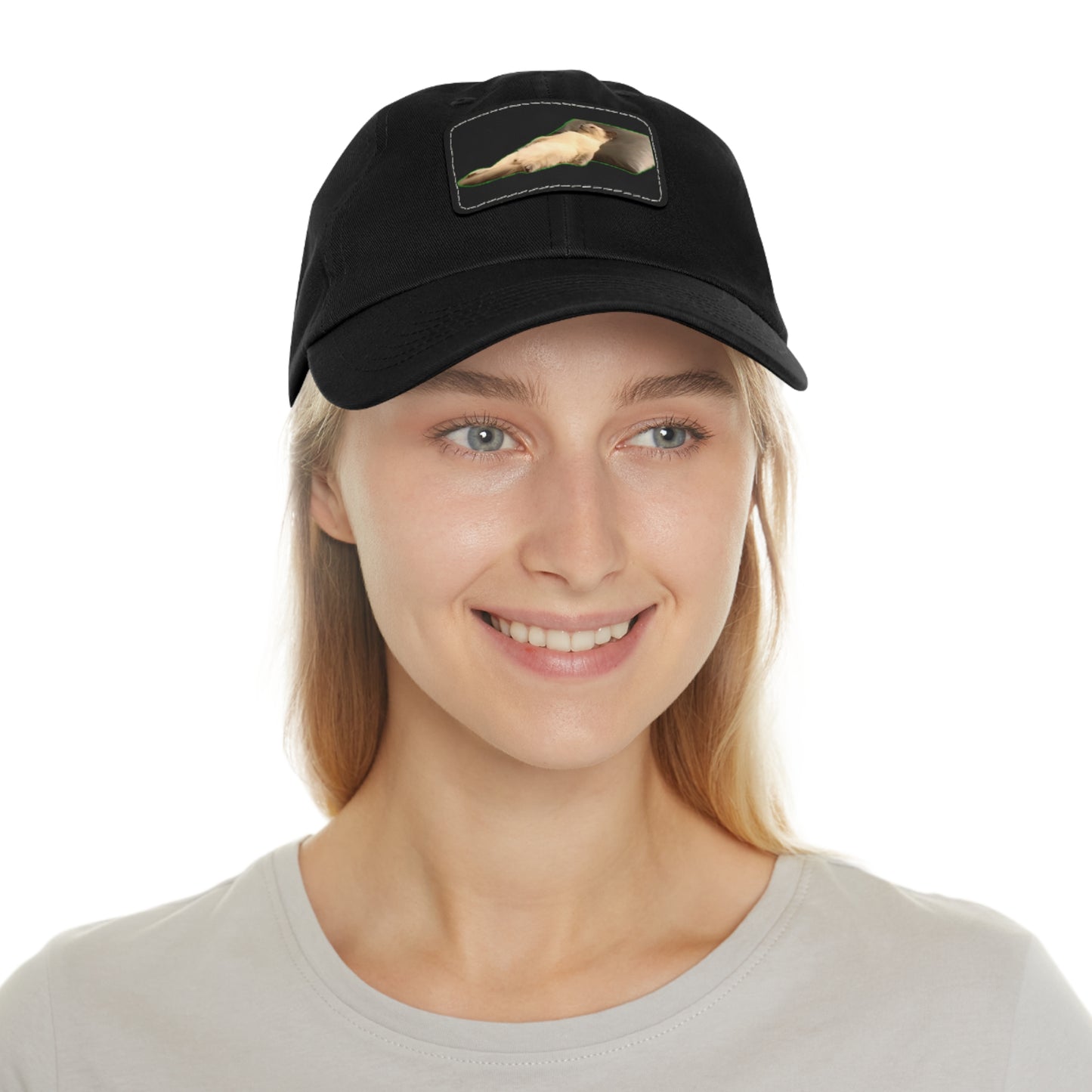 Chill Cat Dad Hat with Leather Patch, Relaxed Cap for Pet Lovers, Father's Day Gift, Casual Wear, Fun Accessory