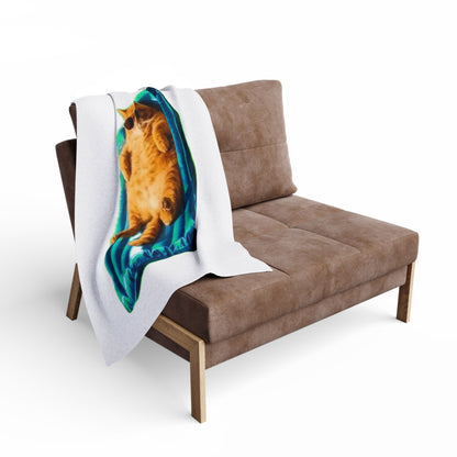Cozy Cat Fleece Blanket - Warm Pet Throw for Cat Lovers, Cute Couch Decor, Gift for Cat Owners, Comfortable Home Accents, Fun Pet Gifts