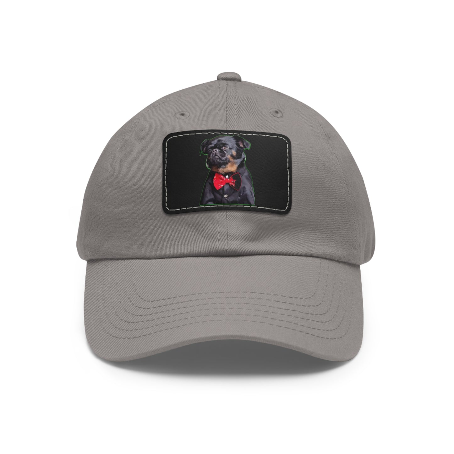 Stylish Dad Hat with Leather Patch Decor, Adjustable Cap for Pet Lovers, Gift for Father’s Day, Unique Birthday Present, Custom Dad Cap