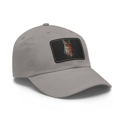 Cat Lover's Dad Hat with Leather Patch, Stylish Cap for Pet Enthusiasts, Perfect Gift for Animal Lovers, Casual Everyday Wear