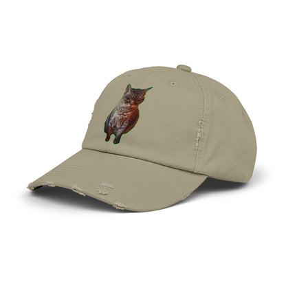 Distressed Cat Cap: Trendy Unisex Hat, Casual Wear, Gift for Cat Lovers, Unique Fashion Statement, Everyday Accessory