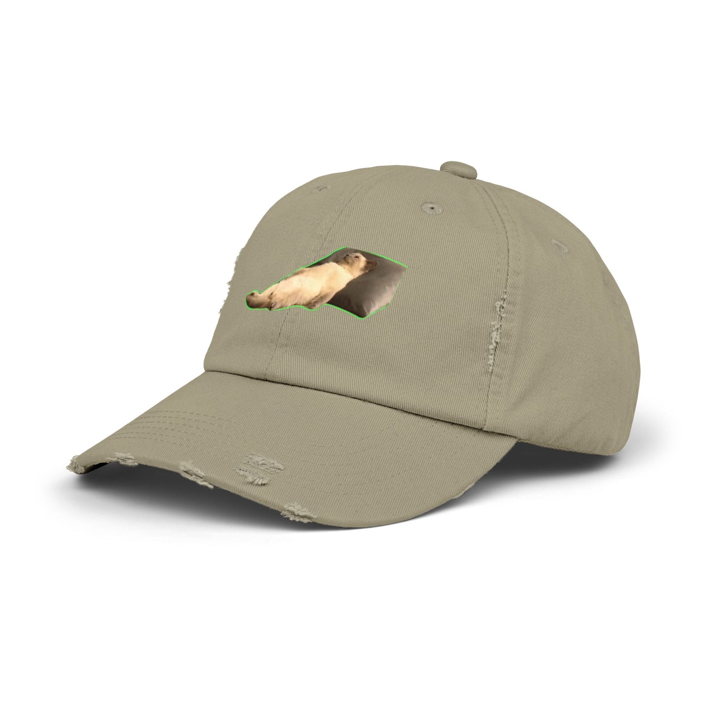 Distressed Unisex Cap with Playful Design for Casual Outfits, Unique Gift, Trendy Hat, Outdoor Adventures, Summer Vibes
