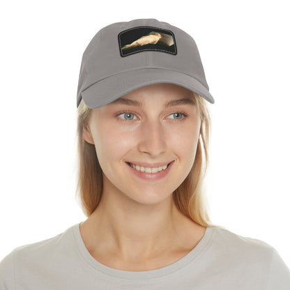 Chill Cat Dad Hat with Leather Patch, Relaxed Cap for Pet Lovers, Father's Day Gift, Casual Wear, Fun Accessory