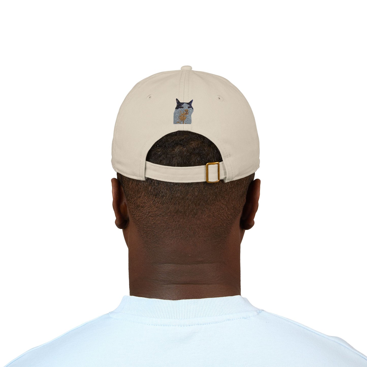 Embroidered Cat Baseball Cap, Organic Hat, Gift for Cat Lovers, Adjustable Cap, Pet-themed Accessories, Unique Style