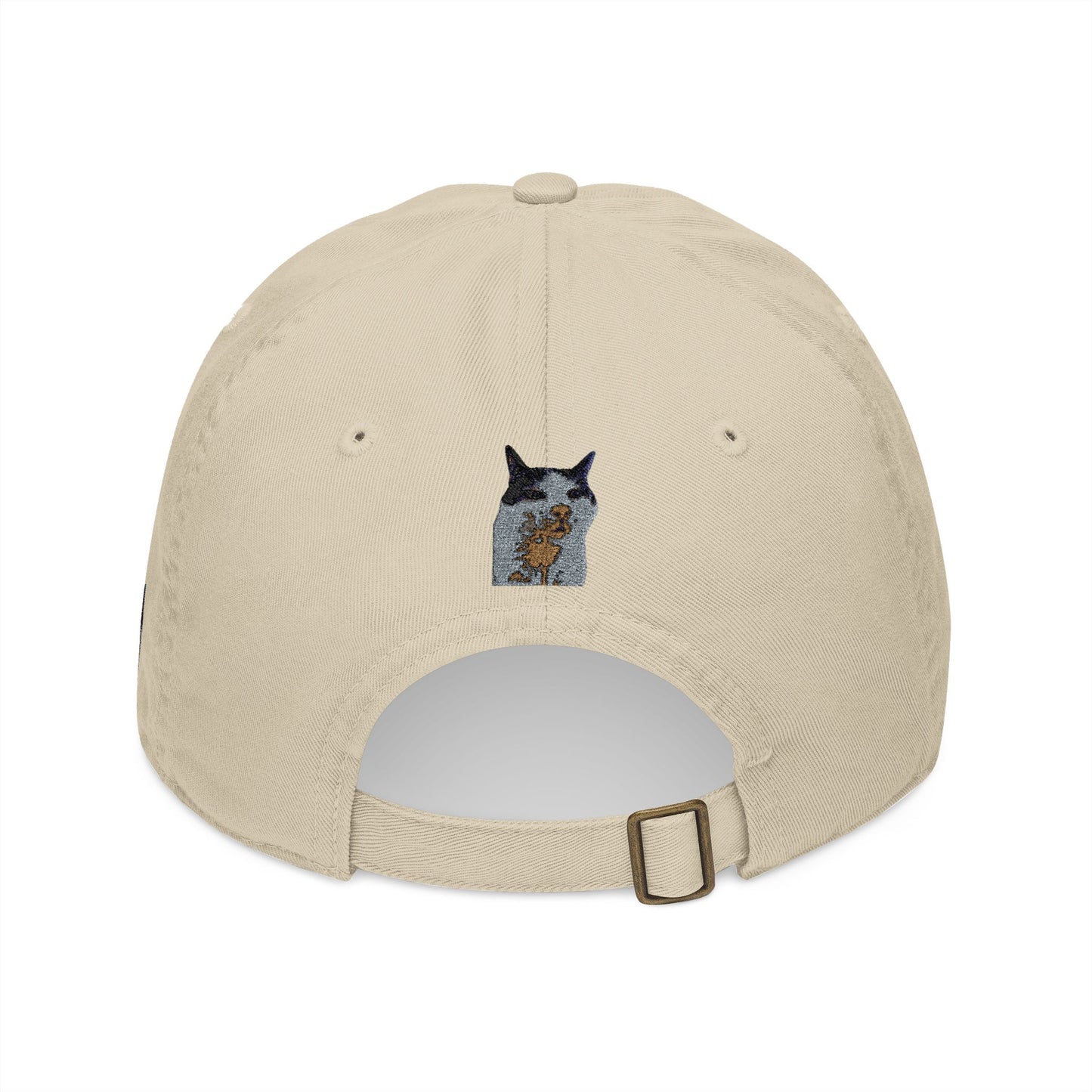 Embroidered Cat Baseball Cap, Organic Hat, Gift for Cat Lovers, Adjustable Cap, Pet-themed Accessories, Unique Style