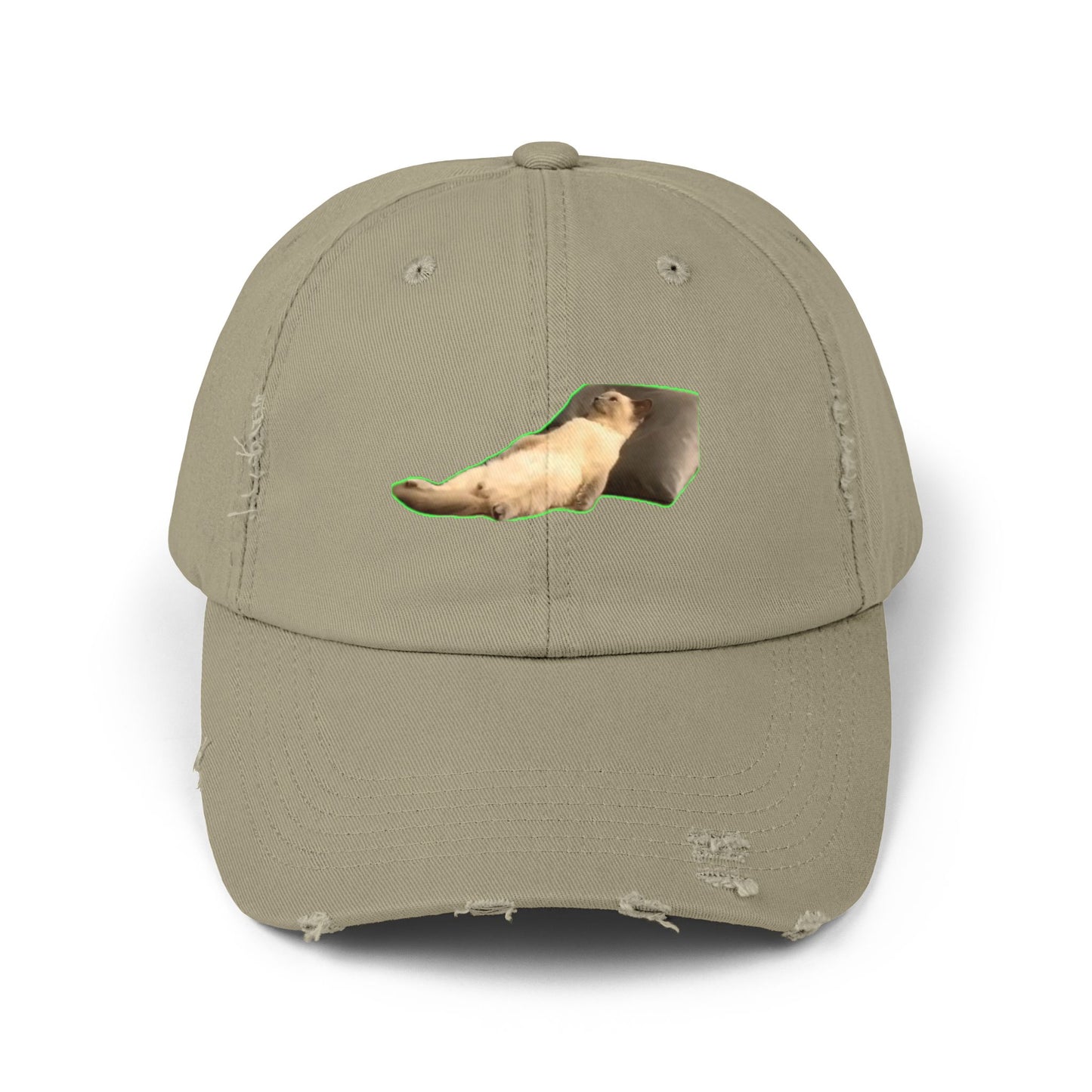 Distressed Unisex Cap with Playful Design for Casual Outfits, Unique Gift, Trendy Hat, Outdoor Adventures, Summer Vibes
