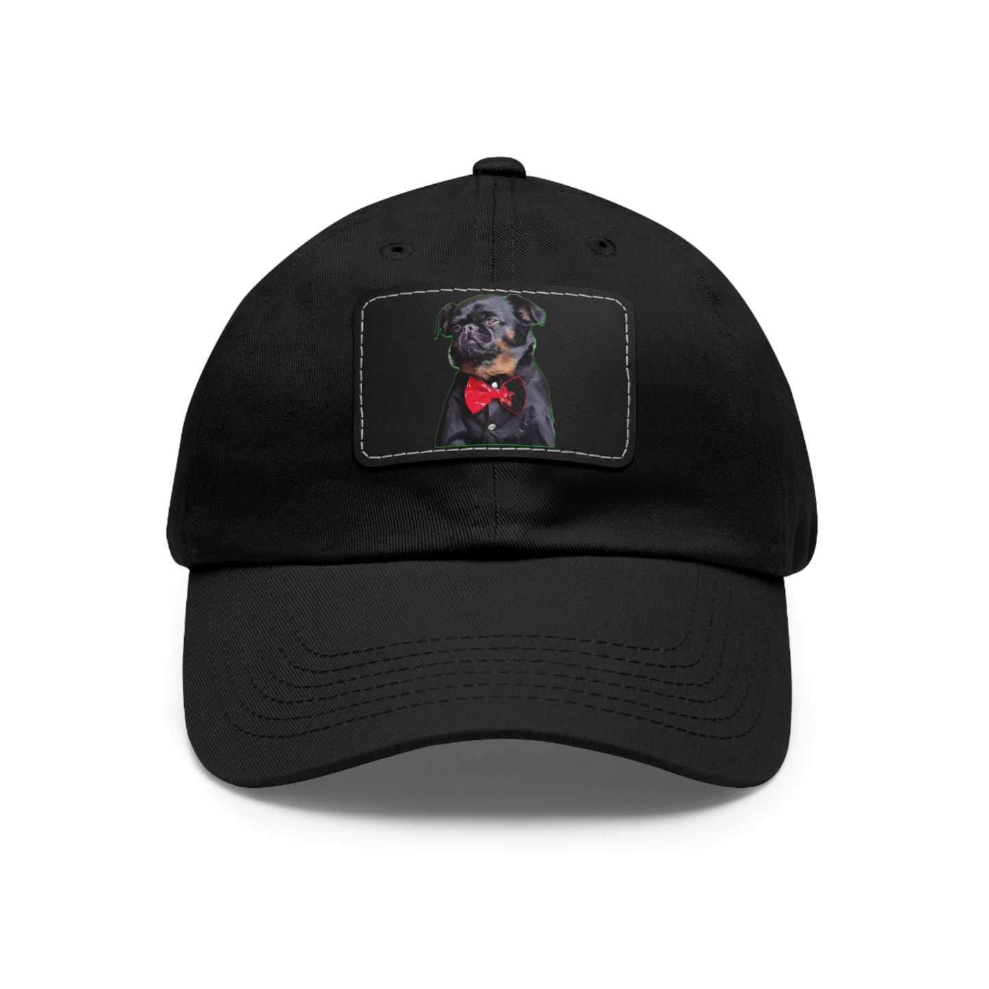 Stylish Dad Hat with Leather Patch Decor, Adjustable Cap for Pet Lovers, Gift for Father’s Day, Unique Birthday Present, Custom Dad Cap