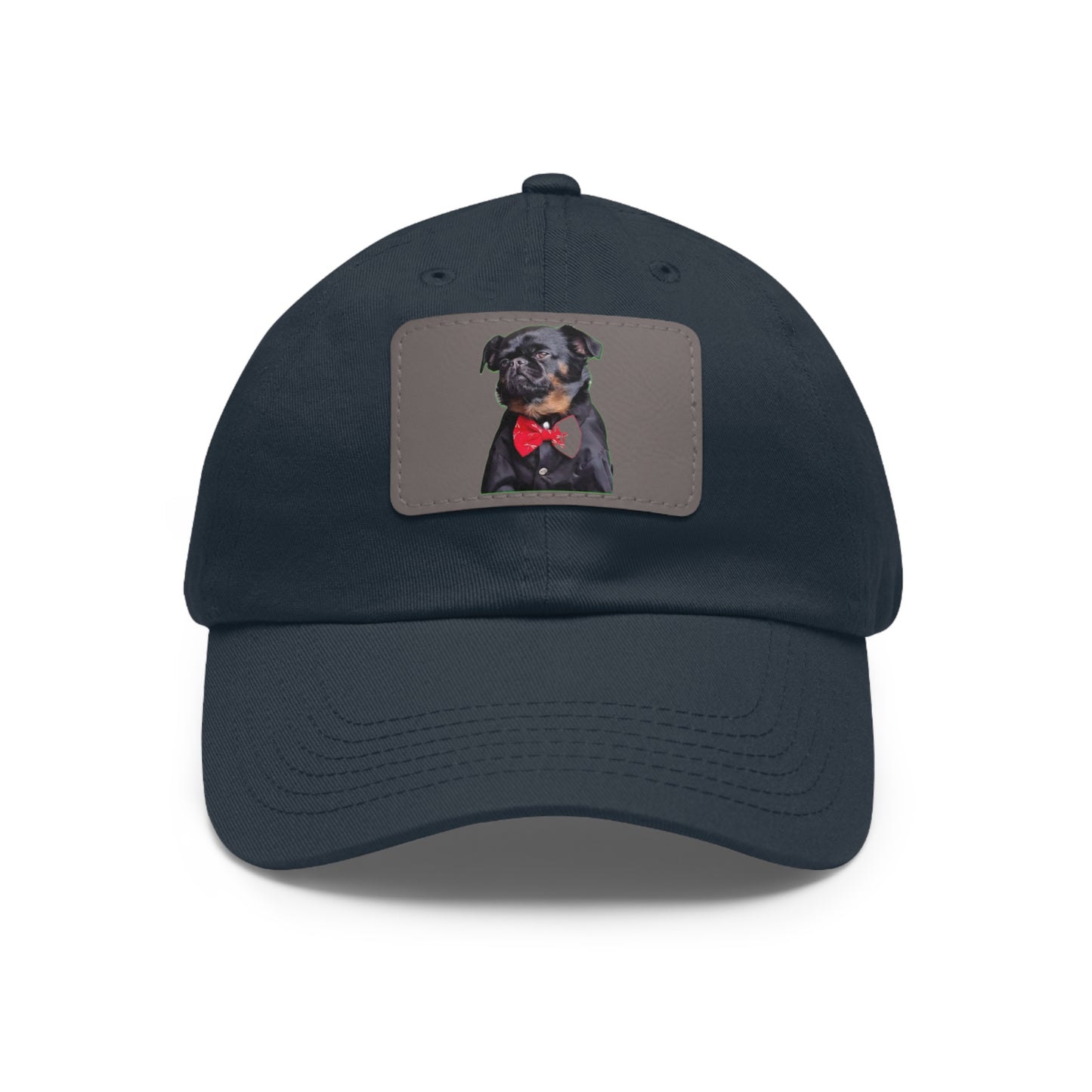 Stylish Dad Hat with Leather Patch Decor, Adjustable Cap for Pet Lovers, Gift for Father’s Day, Unique Birthday Present, Custom Dad Cap