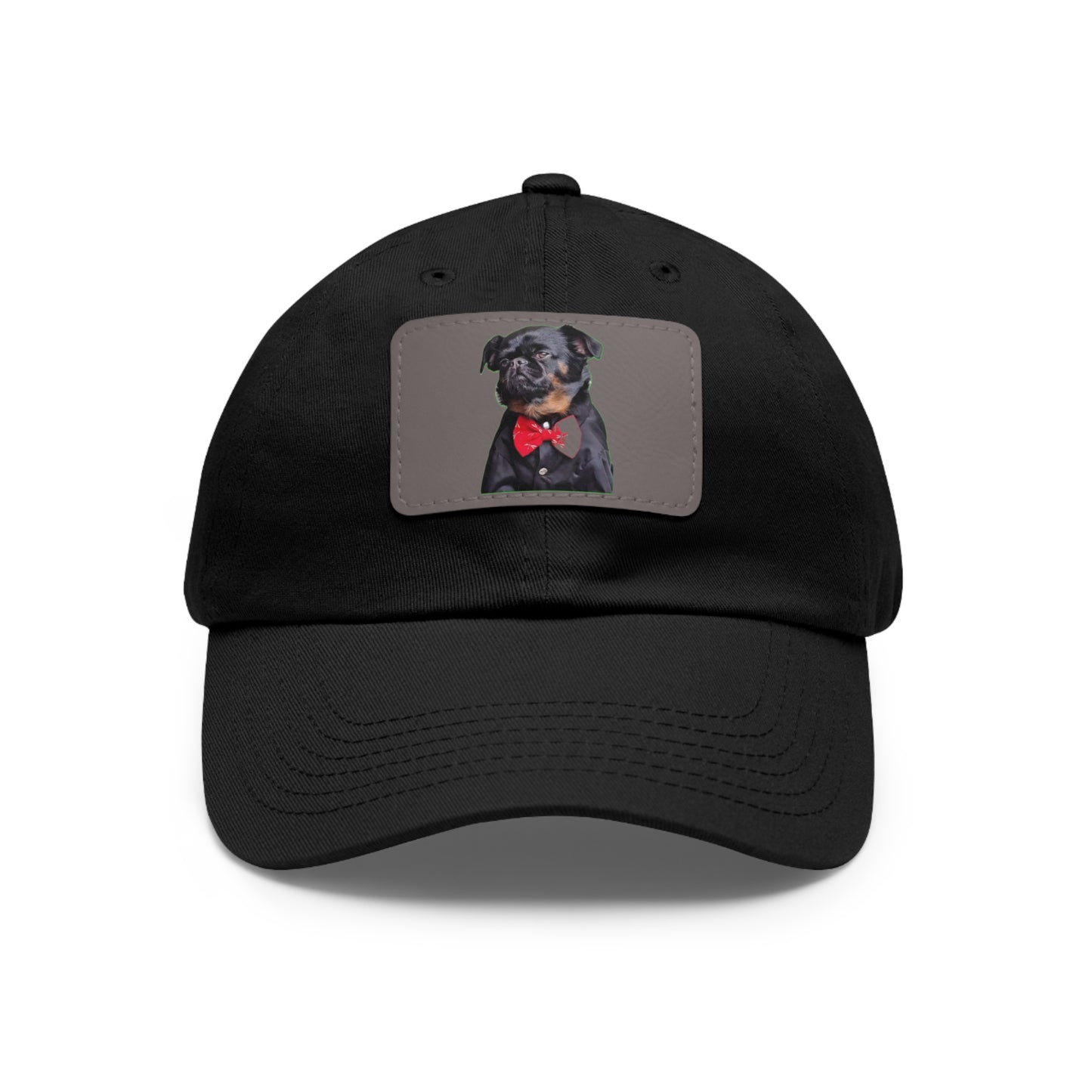 Stylish Dad Hat with Leather Patch Decor, Adjustable Cap for Pet Lovers, Gift for Father’s Day, Unique Birthday Present, Custom Dad Cap