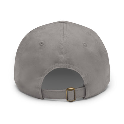 Cat Lover's Dad Hat with Leather Patch, Stylish Cap for Pet Enthusiasts, Perfect Gift for Animal Lovers, Casual Everyday Wear