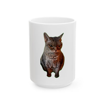 Cute Cat Ceramic Mug, 11oz 15oz, Cat Lover Gift, Coffee Tea Mug, Funny Animal Mug, Pet Gifts, Cat Mom Mugs
