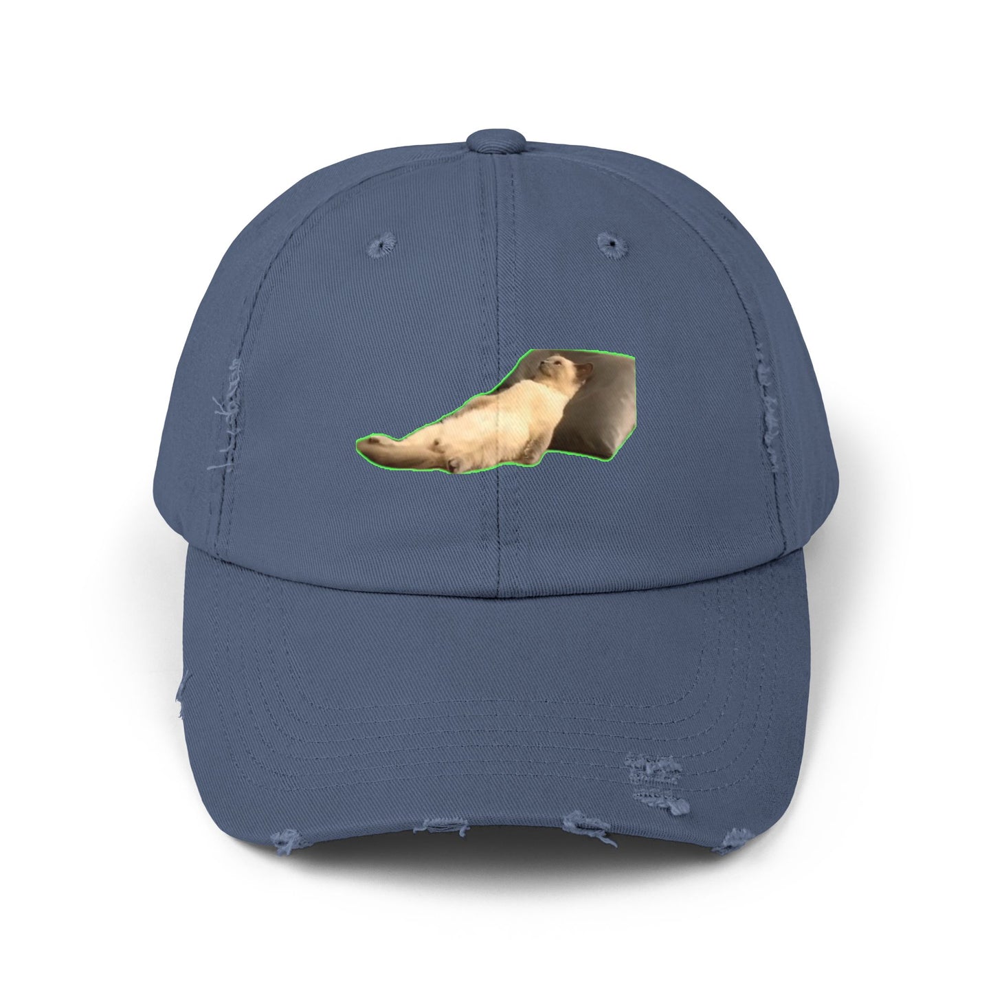 Distressed Unisex Cap with Playful Design for Casual Outfits, Unique Gift, Trendy Hat, Outdoor Adventures, Summer Vibes