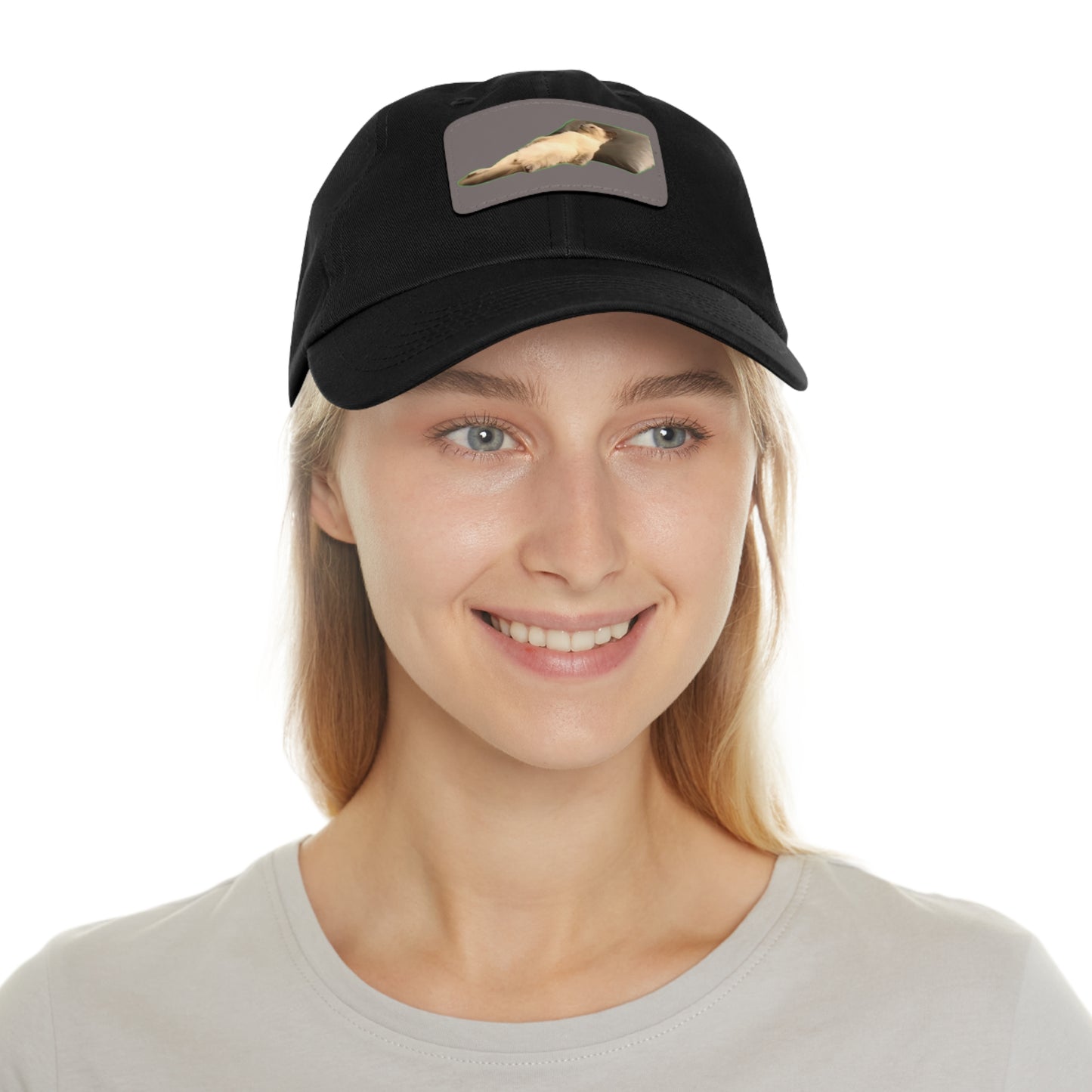 Chill Cat Dad Hat with Leather Patch, Relaxed Cap for Pet Lovers, Father's Day Gift, Casual Wear, Fun Accessory