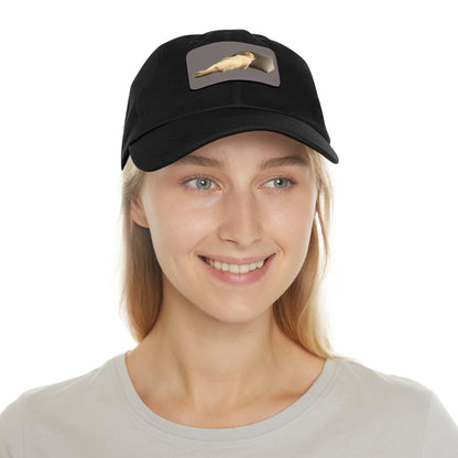 Chill Cat Dad Hat with Leather Patch, Relaxed Cap for Pet Lovers, Father's Day Gift, Casual Wear, Fun Accessory
