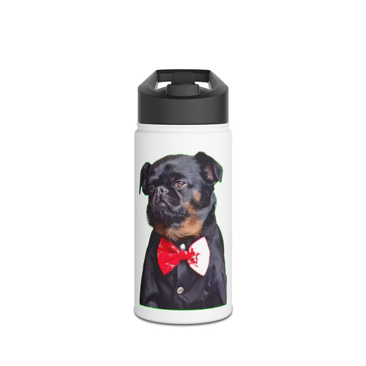 Stylish Puppy Water Bottle, Dog Lover Gift, Custom Pet Mug, Travel Hydration Bottle, Fun Gift for Pet Owners