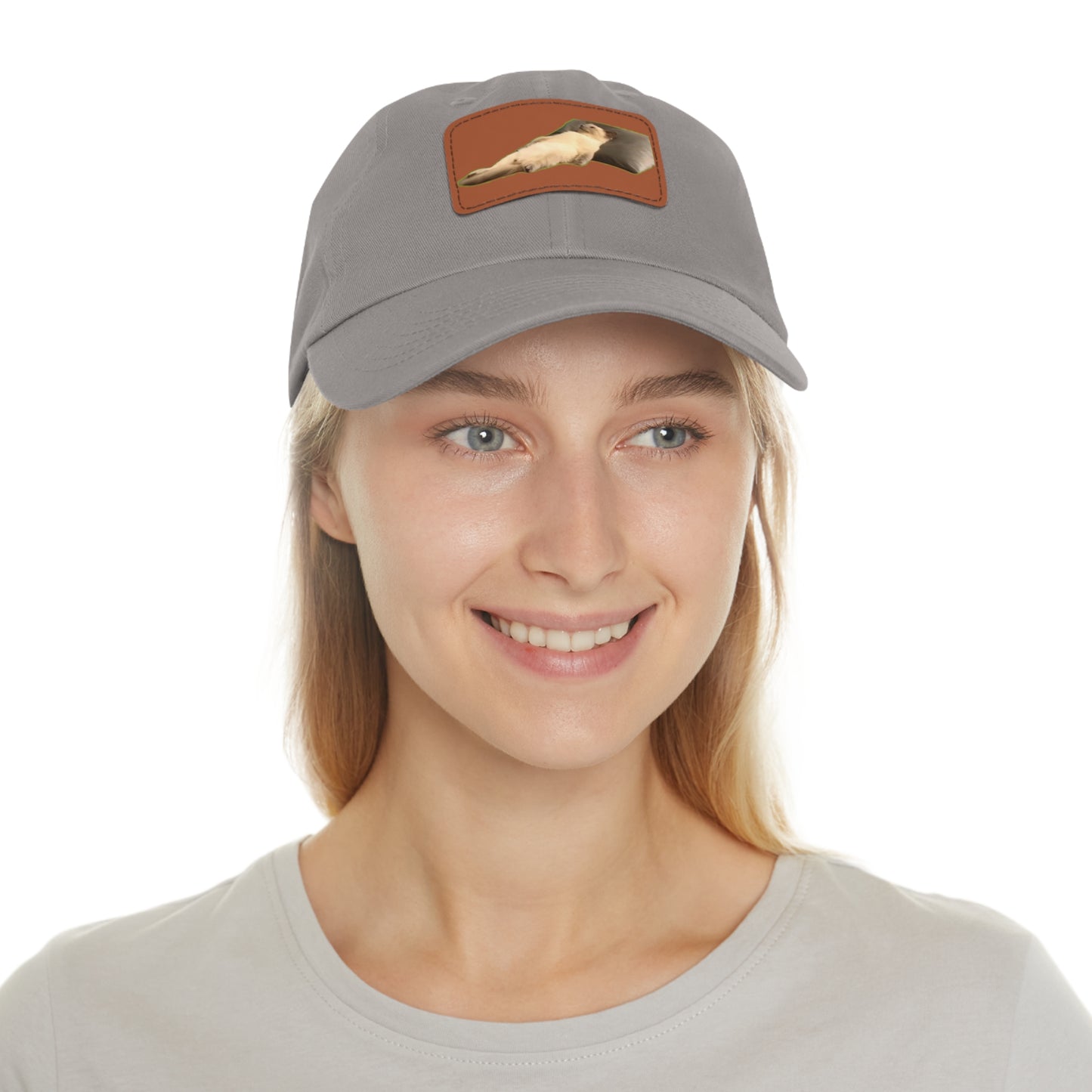 Chill Cat Dad Hat with Leather Patch, Relaxed Cap for Pet Lovers, Father's Day Gift, Casual Wear, Fun Accessory