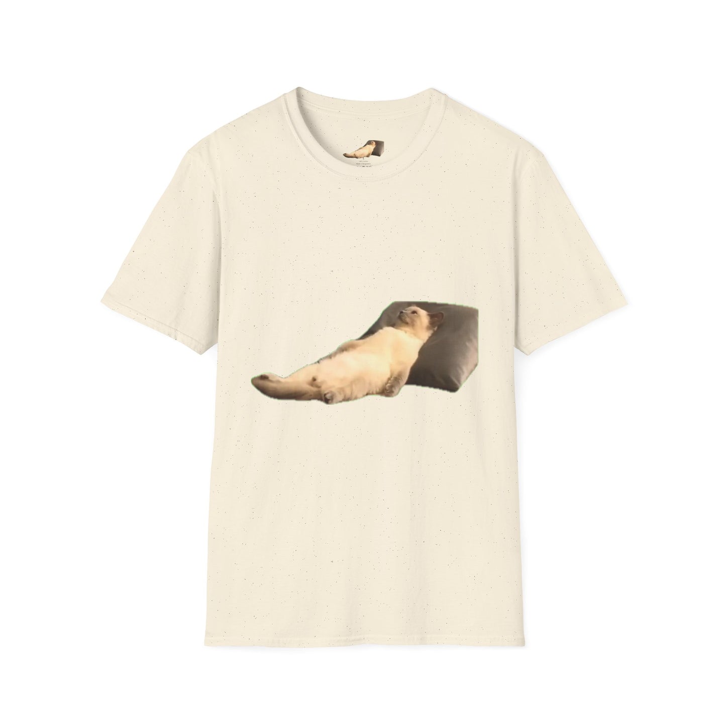 Funny Cat Pillow Unisex Softstyle T-Shirt, Cute Animal Tee, Gift for Cat Lovers, Cozy Casual Wear, Birthday, Everyday Humor