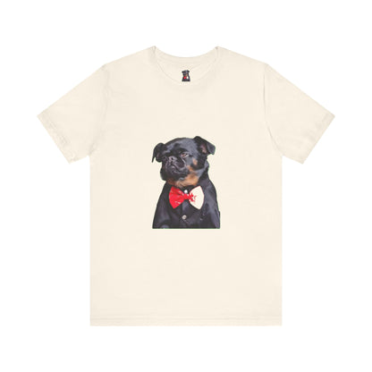 Dapper Dog Graphic Tee, Funny Pet Shirt, Cute Dog Lover Gift, Casual Wear, Birthday Present, Animal Themed Apparel