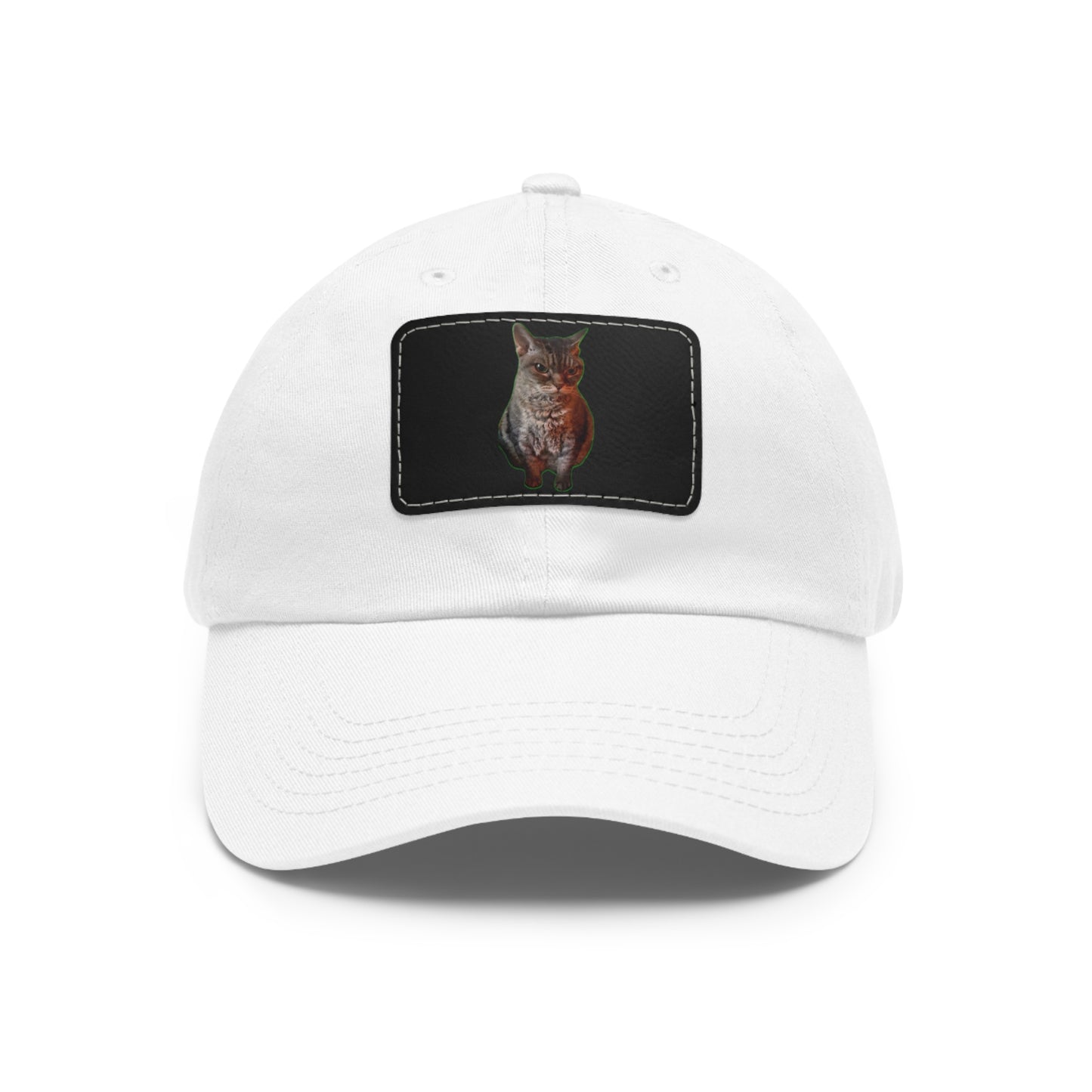 Cat Lover's Dad Hat with Leather Patch, Stylish Cap for Pet Enthusiasts, Perfect Gift for Animal Lovers, Casual Everyday Wear